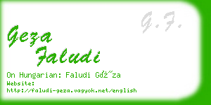 geza faludi business card